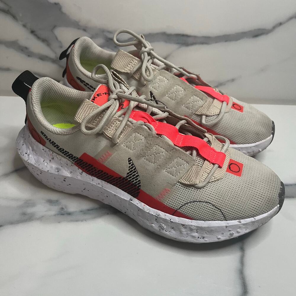 Nike Women's Light Bone Athletic Running Shoes Crater Impact Sneakers Sz 7.5
